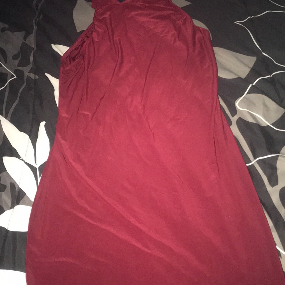 Silk burgundy dress